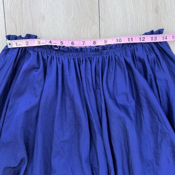 NWT BOURIE Runway Cobalt Blue Plisse Midi Skirt With Pockets US Sz M / Korean L - Picture 9 of 14
